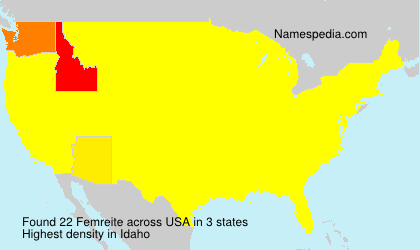 Surname Femreite in USA Surname Femreite in USA