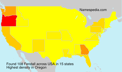 Surname Fendall in USA Surname Fendall in USA