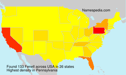 Surname Fenell in USA Surname Fenell in USA