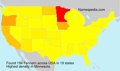 Surname Fennern in USA Surname Fennern in USA