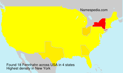 Surname Fennhahn in USA