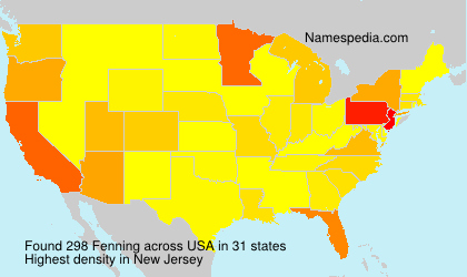 Surname Fenning in USA Surname Fenning in USA