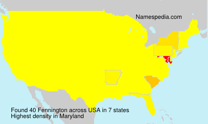 Surname Fennington in USA Surname Fennington in USA