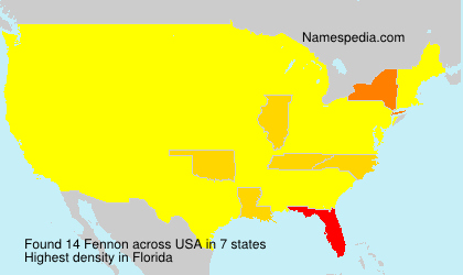 Surname Fennon in USA Surname Fennon in USA