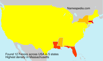 Surname Fenore in USA Surname Fenore in USA