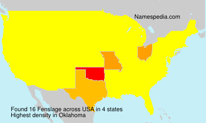 Surname Fenslage in USA Surname Fenslage in USA
