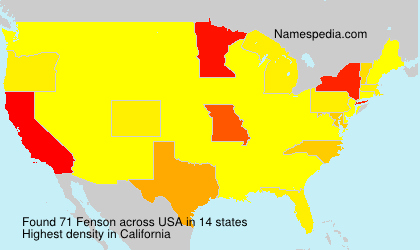 Surname Fenson in USA Surname Fenson in USA