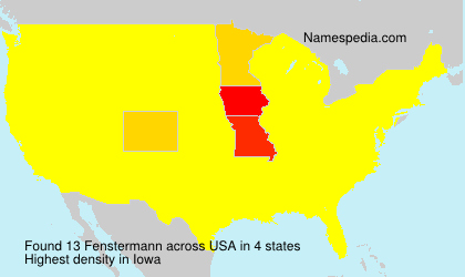 Surname Fenstermann in USA Surname Fenstermann in USA