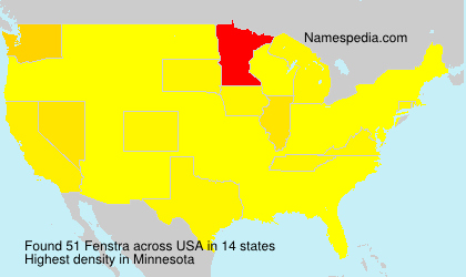 Surname Fenstra in USA Surname Fenstra in USA