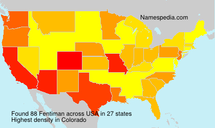 Surname Fentiman in USA Surname Fentiman in USA