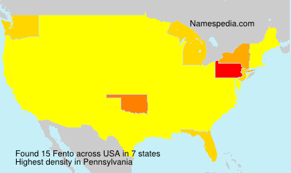 Surname Fento in USA Surname Fento in USA
