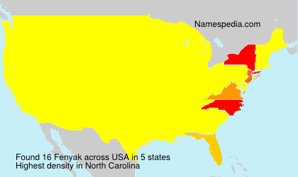 Surname Fenyak in USA Surname Fenyak in USA