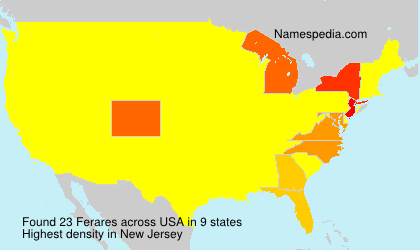 Surname Ferares in USA Surname Ferares in USA