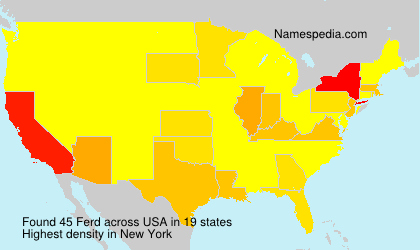 Surname Ferd in USA Surname Ferd in USA