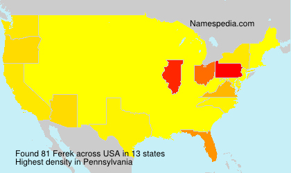 Surname Ferek in USA Surname Ferek in USA