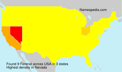 Surname Ferenal in USA Surname Ferenal in USA