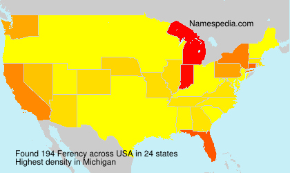 Surname Ferency in USA Surname Ferency in USA