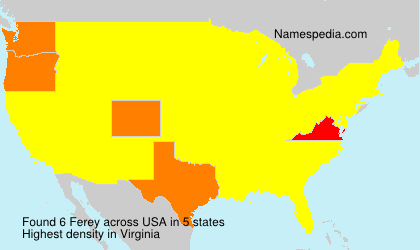 Surname Ferey in USA Surname Ferey in USA