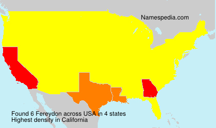Surname Fereydon in USA Surname Fereydon in USA
