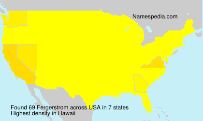 Surname Fergerstrom in USA Surname Fergerstrom in USA