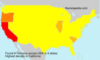 Surname Fericano in USA Surname Fericano in USA