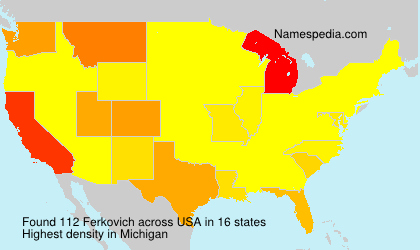 Surname Ferkovich in USA Surname Ferkovich in USA