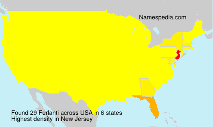 Surname Ferlanti in USA Surname Ferlanti in USA
