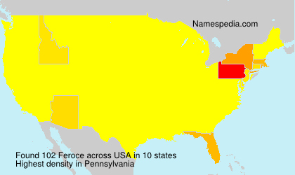 Surname Feroce in USA Surname Feroce in USA
