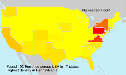 Surname Ferrance in USA Surname Ferrance in USA