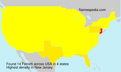 Surname Ferratti in USA Surname Ferratti in USA