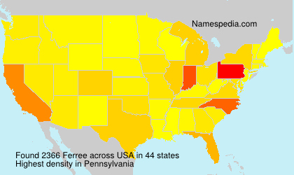 Surname Ferree in USA Surname Ferree in USA