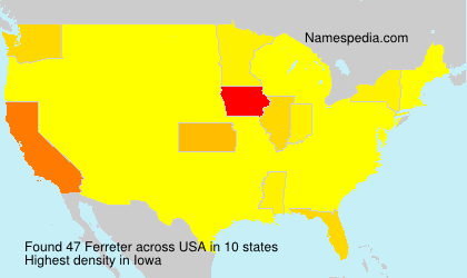 Surname Ferreter in USA Surname Ferreter in USA