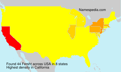 Surname Fersht in USA Surname Fersht in USA