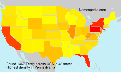 Surname Fertig in USA Surname Fertig in USA