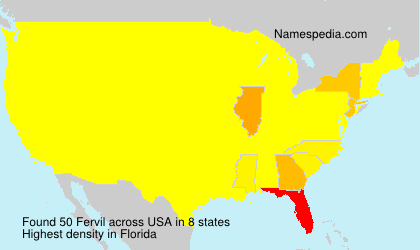 Surname Fervil in USA Surname Fervil in USA