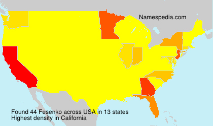 Surname Fesenko in USA Surname Fesenko in USA