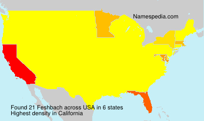 Surname Feshbach in USA Surname Feshbach in USA