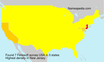 Surname Fetissoff in USA