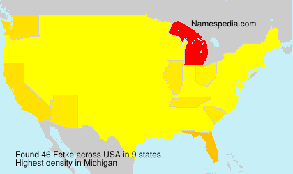 Surname Fetke in USA Surname Fetke in USA