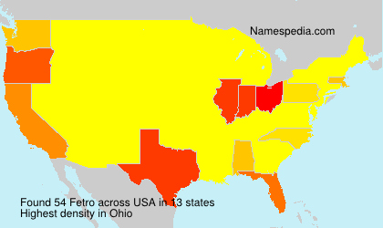 Surname Fetro in USA