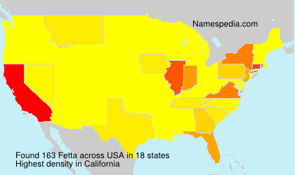 Surname Fetta in USA Surname Fetta in USA