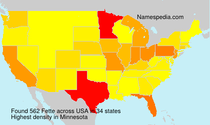 Surname Fette in USA Surname Fette in USA