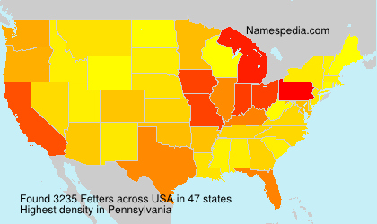 Surname Fetters in USA Surname Fetters in USA