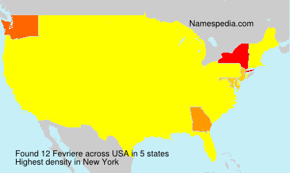Surname Fevriere in USA Surname Fevriere in USA