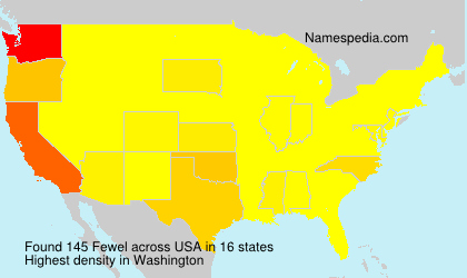 Surname Fewel in USA