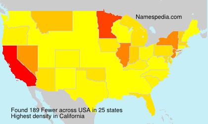 Surname Fewer in USA Surname Fewer in USA