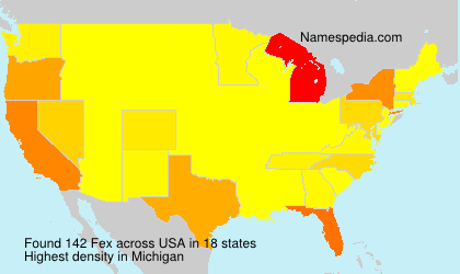 Surname Fex in USA Surname Fex in USA