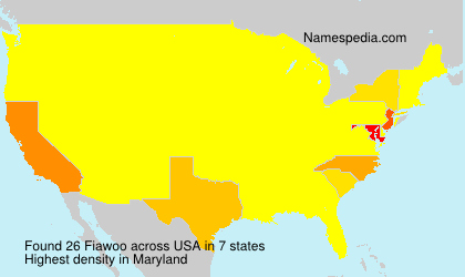 Surname Fiawoo in USA Surname Fiawoo in USA