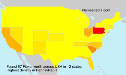 Surname Fickenworth in USA Surname Fickenworth in USA