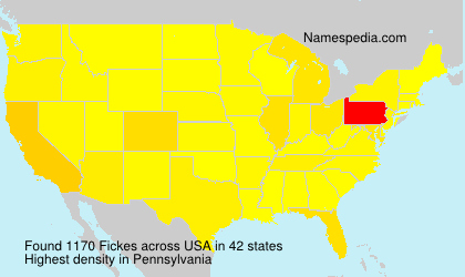 Surname Fickes in USA Surname Fickes in USA